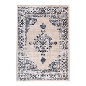 Teppich Vintage - Deep Medaillon Weiß Blau - product