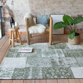 Teppich Patchwork - Dreams Grün