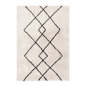 Teppich Hochflor - Sensa Pair Creme Schwarz - product