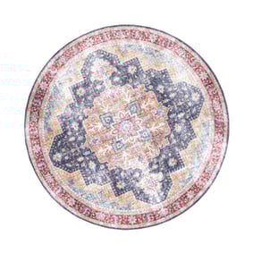 Teppich Vintage Rund - Azara Blau Rot - product
