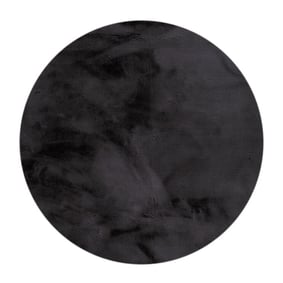 Hochflor Teppich Rund - Comfy Supreme Schwarz - product