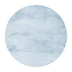 Hochflor Teppich Rund - Comfy Supreme Hellblau - product