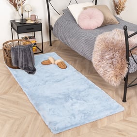 Hochflor Läufer - Comfy Supreme Hellblau