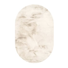 Hochflor Teppich Oval - Comfy Supreme Creme - product