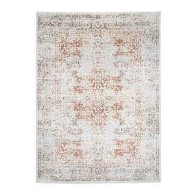 Waschbarer Teppich - Nova Medaillon Hellgrau - product