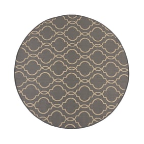 In- & Outdoor Teppich Rund - Floreno Milan Anthrazit Beige - product