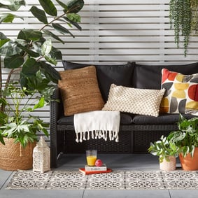 Outdoor Läufer - Varano Casablanca Schwarz Weiss