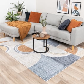 Waschbarer Teppich Abstrakt - Misha Blocks Bunt