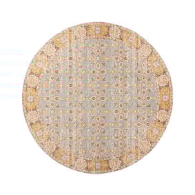 Teppich Vintage Rund - Thirza Oriental Hellblau Bunt - product