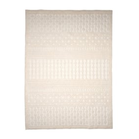 Waschbarer Teppich - Dunya Geo Weiß - product