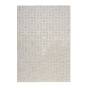 Abstrakter Teppich - Patno Clarissa Creme Weiß  - product