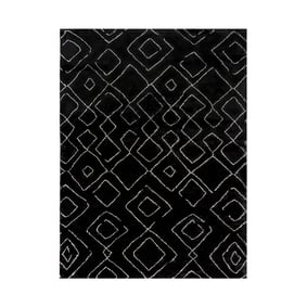 Waschbarer Berber Teppich - Furo Imran Schwarz Creme - product