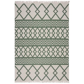 Geometrischer Teppich - Decio Teo Grün - product
