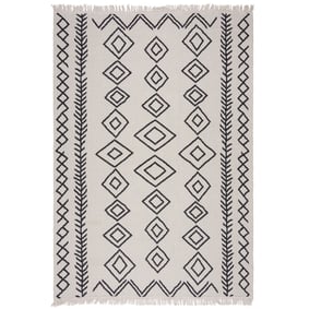 Geometrischer Teppich - Decio Edie Schwarz Weiß - product