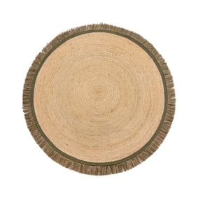 Jute Teppich Rund - Kahano Natur Grün - product