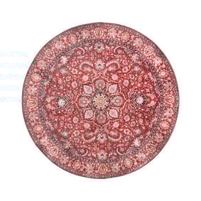 Teppich Vintage Rund - Imagine Medaillon Rot - product