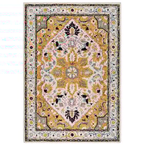 Wollteppich - Wallo Dahlia Gelb Bunt  - product