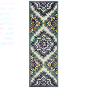 In- & Outdoor Läufer - Batio Floral Blau Grün - product