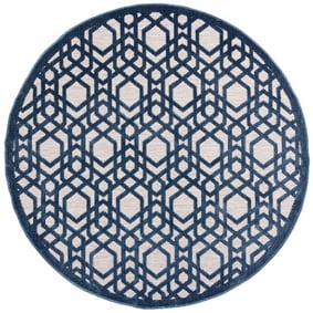 In- & Outdoor Teppich Rund - Piatto Oro Blau - product