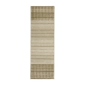 Waschbarer Läufer - Elto Stripe Grün - product