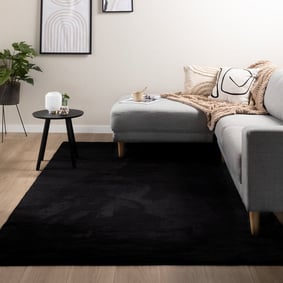 Flauschiger Teppich - Cozy Schwarz