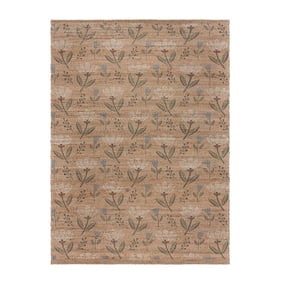 Jute Teppich - Amilio Floral Braun - product