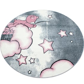 Teppich Kinderzimmer Rund - Anna Bär Rosa