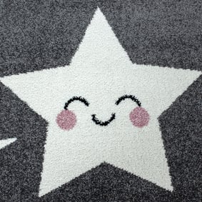 Kinderteppich Rund - Anna Sterne Grau - product
