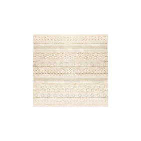 Quadratischer Boho Teppich - Basai 125 Beige - product