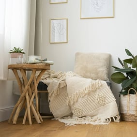 Boho Decke - Basai 125 Creme
