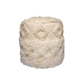 Kleiner Boho Hocker - Basai 125 Creme - product