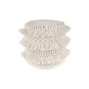 Kleiner Boho Hocker - Basai 335 Creme - product
