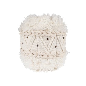 Kleiner Boho Hocker - Basai 525 Creme - product