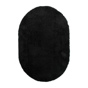 Shaggy Teppich Oval - Blaze Schwarz - product