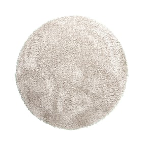 Shaggy Teppich Rund - Blaze Beige Grau - product