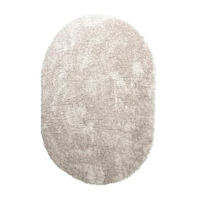 Shaggy Teppich Oval - Blaze Beige Grau - product