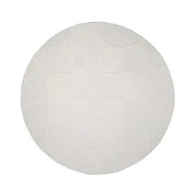 Runder Teppich Wohnzimmer - Charm Circles Weiß - product