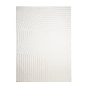 Teppich Wohnzimmer - Charm Curves Weiß - product
