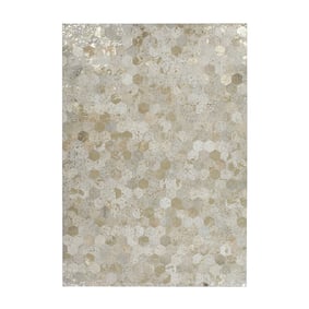 Leder Teppich - Soul Elfenbein Gold 210 - product