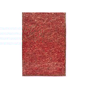 Teppich Patchwork Leder - Filz Rot Gold 100  - product