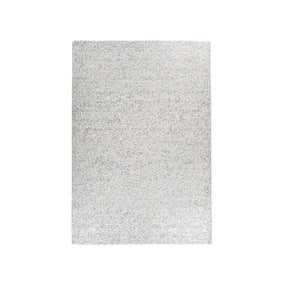 Teppich Patchwork Leder - Filz Weiß Silber 100  - product