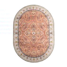 Vintage Gartenteppich Oval - Santo Flora Terrakotta - product