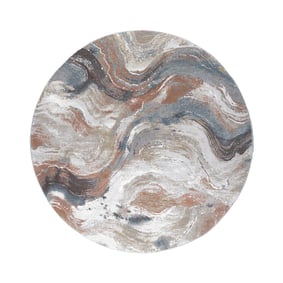 Teppich Abstrakt Rund - Xavier Wave Blau Rot - product