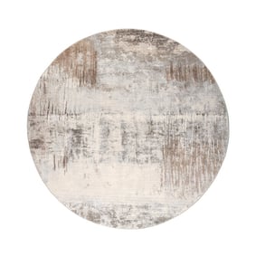 Teppich Abstrakt Rund - Xavier Scratch Taupe Grau - product