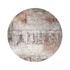 Teppich Abstrakt Rund - Xavier Scratch Taupe Rot - product