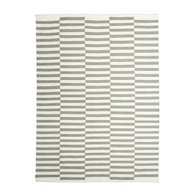 Baumwollteppich - Dazzle Blocks Grün Weiß - product