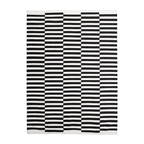 Baumwollteppich - Dazzle Blocks Schwarz Weiß - product