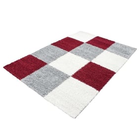 Hochflor Teppich - Cube Rot - product