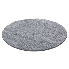 Hochflor Teppich Rund - Life Hellgrau