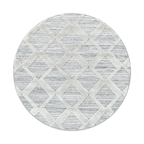 Teppich Skandinavisch Rund - Pitea Diamond Grau